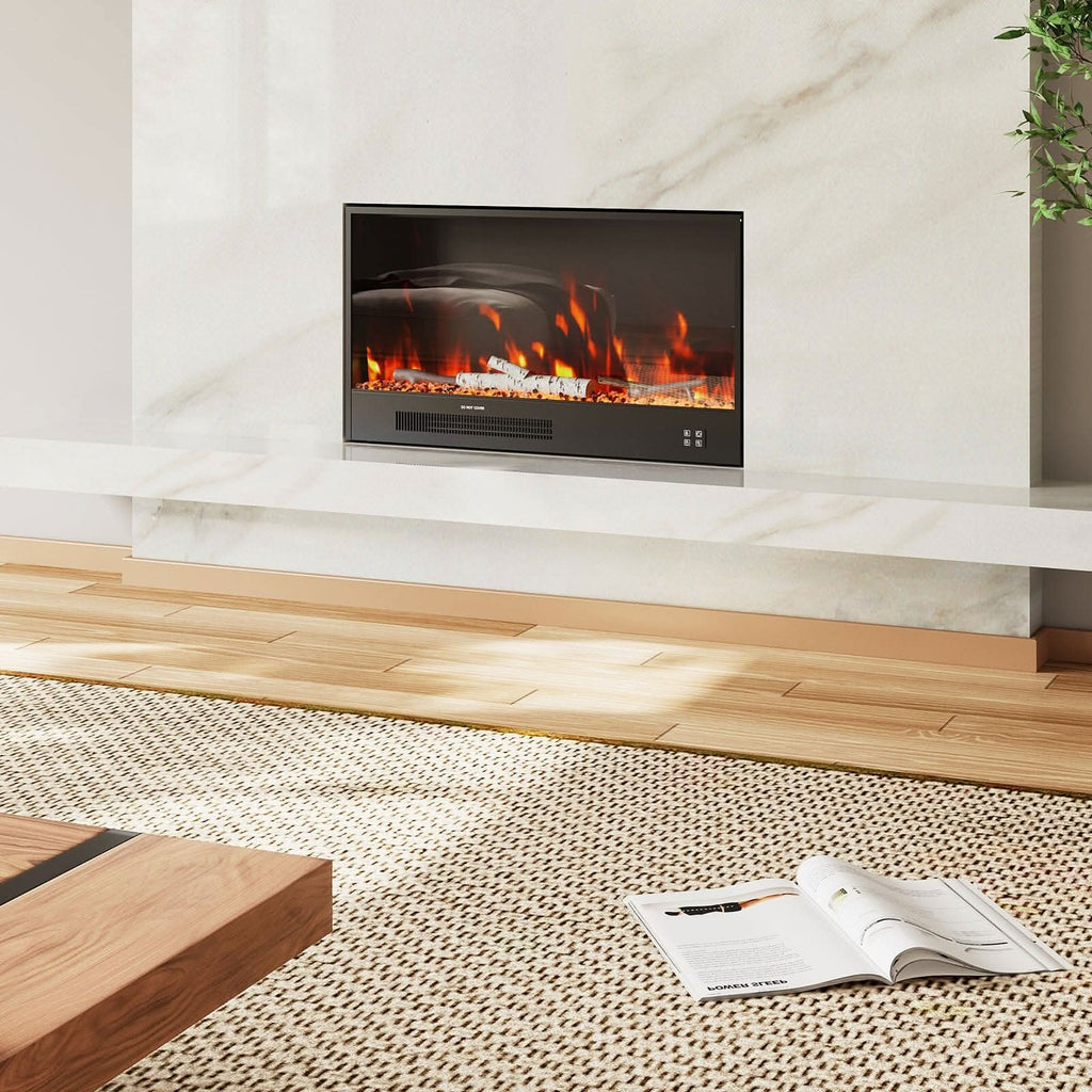 Smallbee 33/46/58inch WiFi Electric Fireplace with LED Display & Realistic Flame Effect
