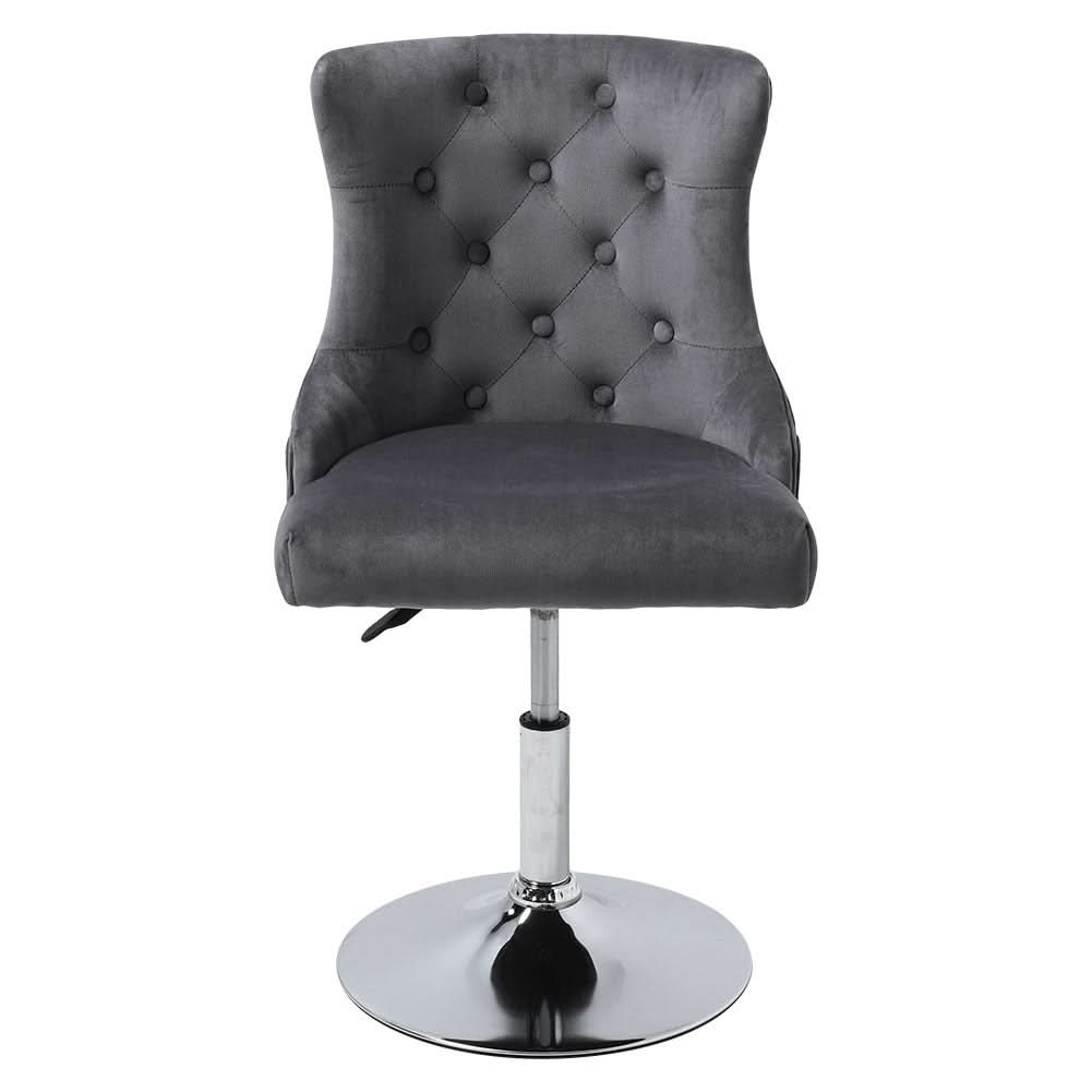 Swivel Velvet Barstool with Ajustable Lift Height