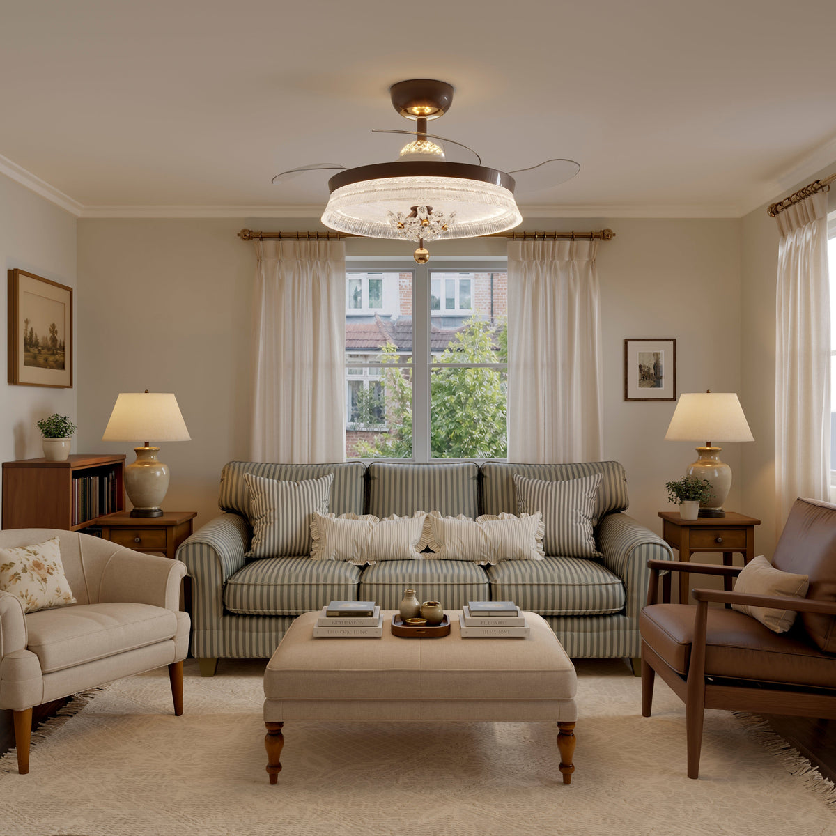 Lightsin 36 Inch Ceiling Fan with 6-Speed Remote and Reverse Motor