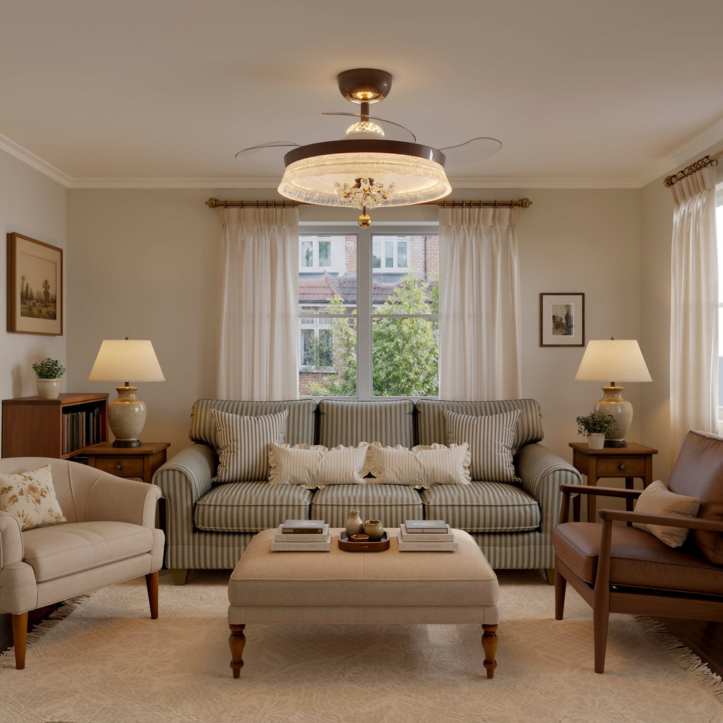 Lightsin 36 Inch Ceiling Fan with 6-Speed Remote and Reverse Motor