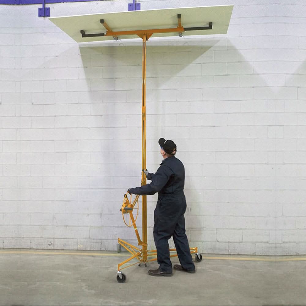 16 Ft Drywall Lifter Panel Hoist Rolling Caster Construction With Lockable Wheels