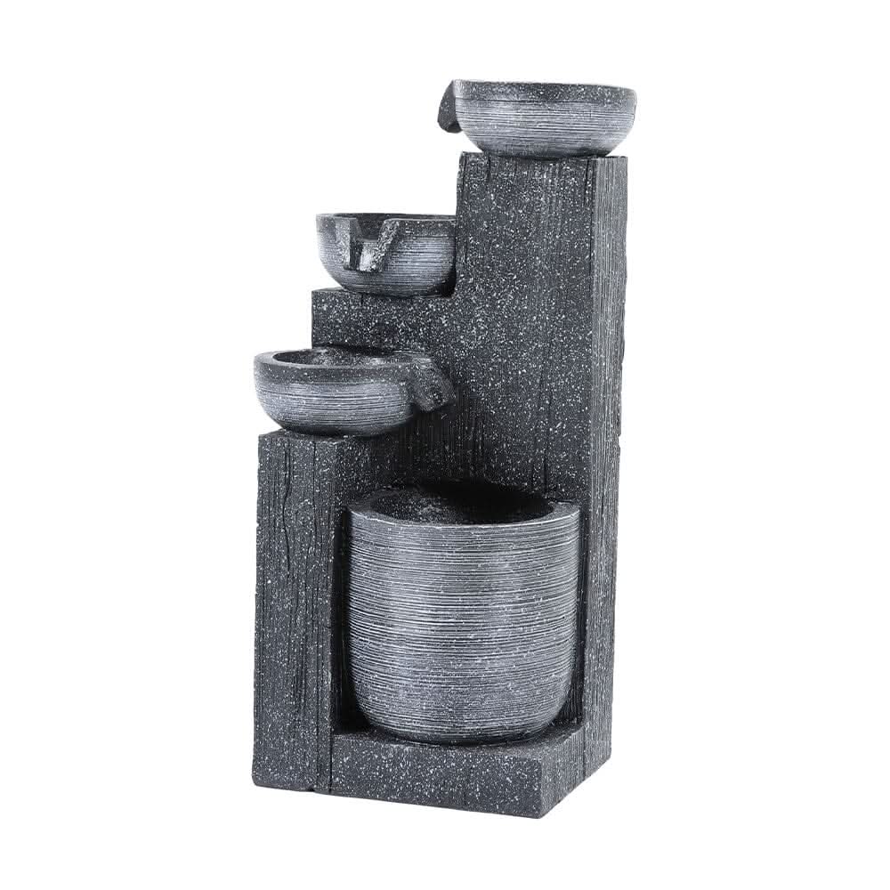 Outdoor Solar-Powered Water Fountain Rockery Decor