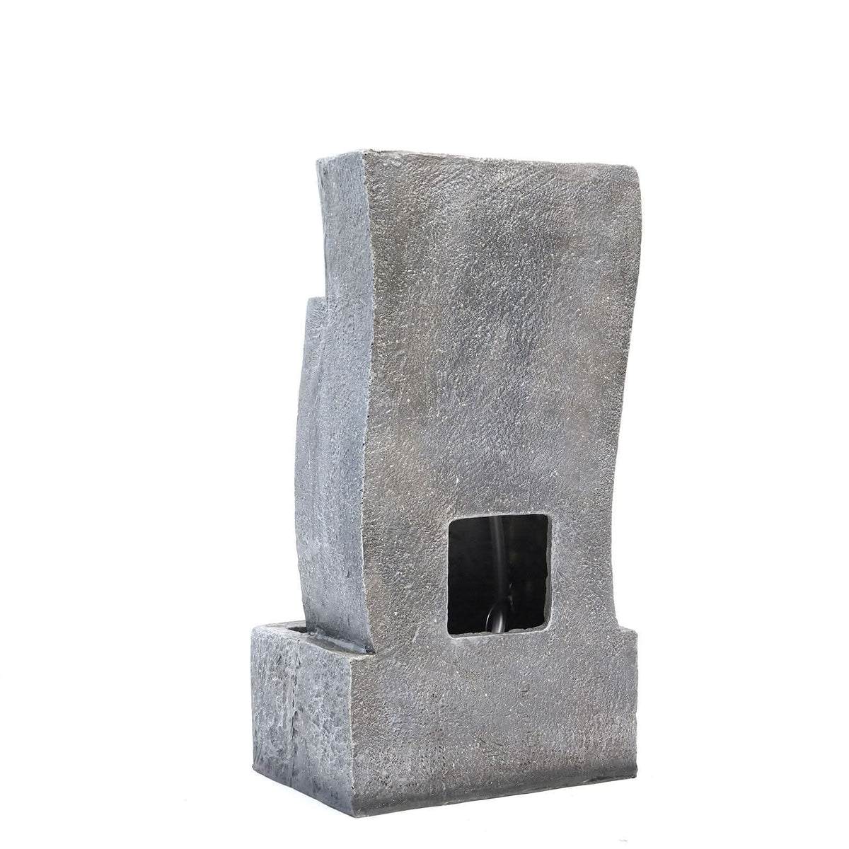 50CM H Slate Effect Modern Waterfall Ornament Garden Water Feature Cascading Tiered Water
