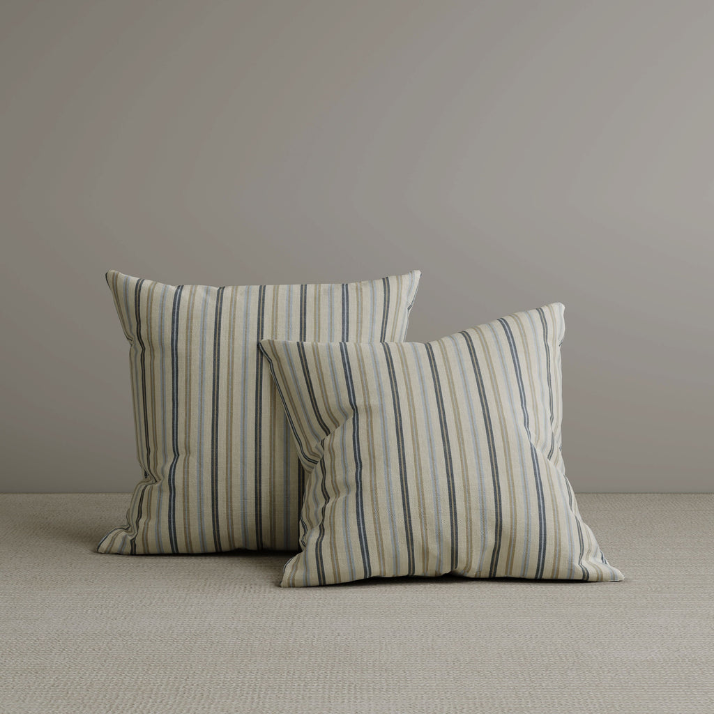 ‍Cottonfy Square Exclusive Design Cushion in Light Blue Striped Cotton Linen, 45*45CM (100% off)