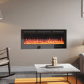 50 Inch Wall Mounted Electric Fireplace Insert Heater 9 Flame Colours 1800W