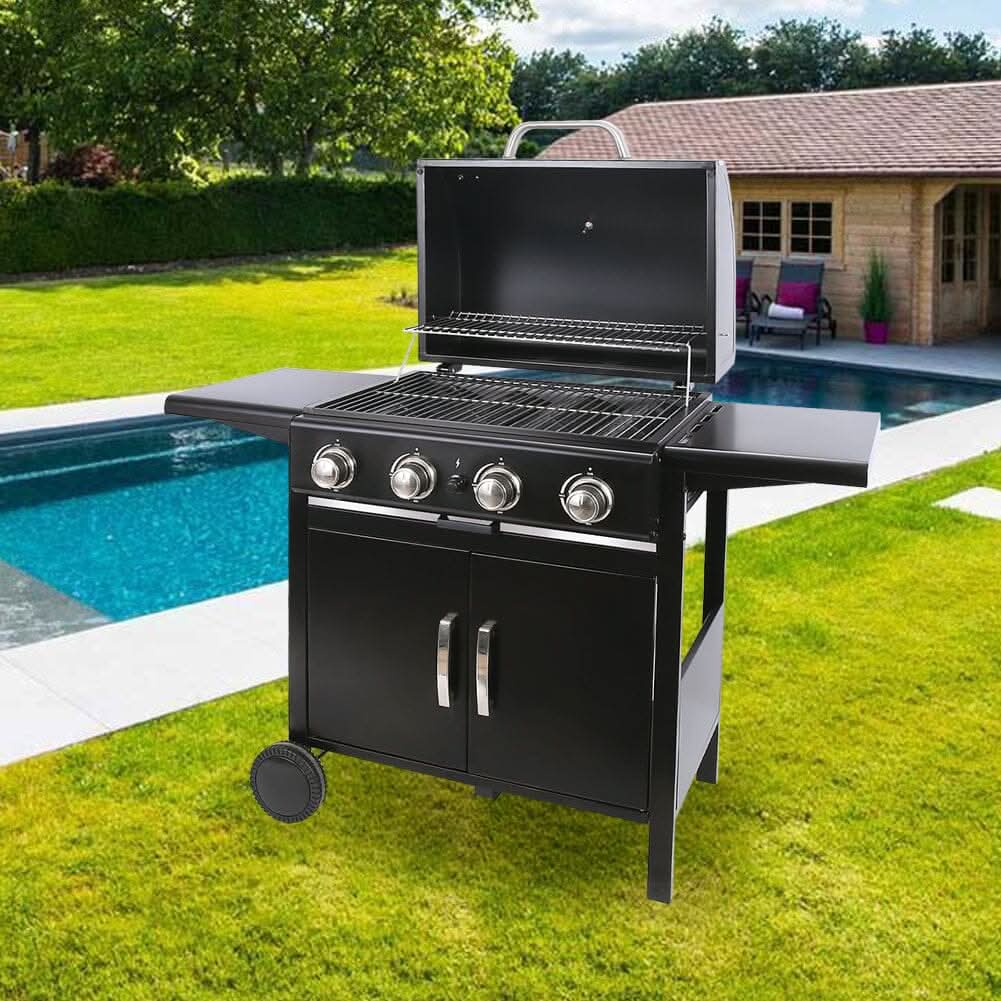 3/4/5-Burner Outdoor Gas Burner with Side Burner Gas Gill