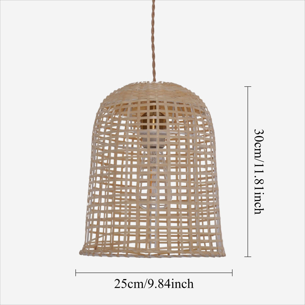 Lightsin Cella-Eco-Friendly Natural Woven Bamboo Pendant Light for Cozy Ambiance