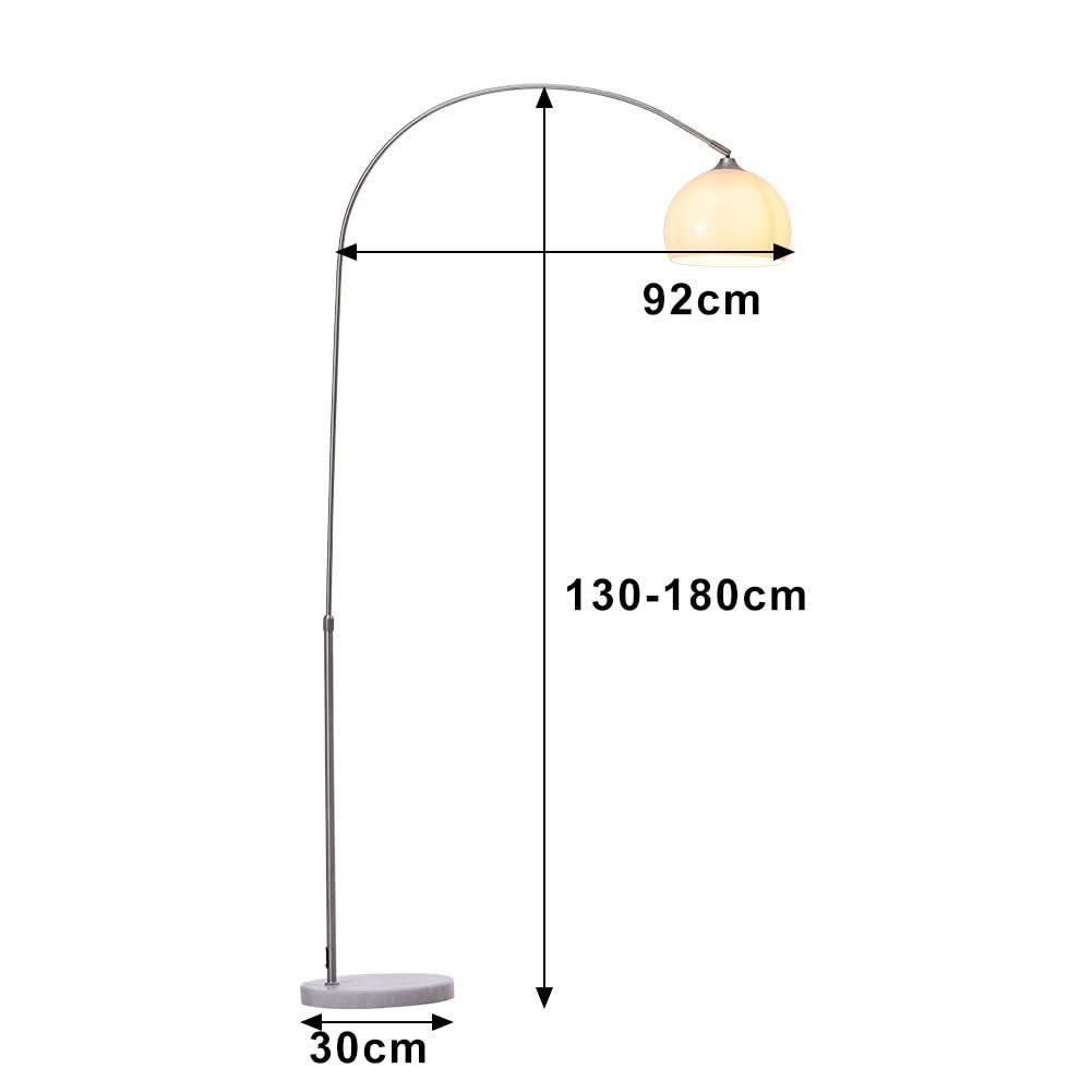4ft-5ft Adjustable Arch LED Floor Lamp with Marble Base