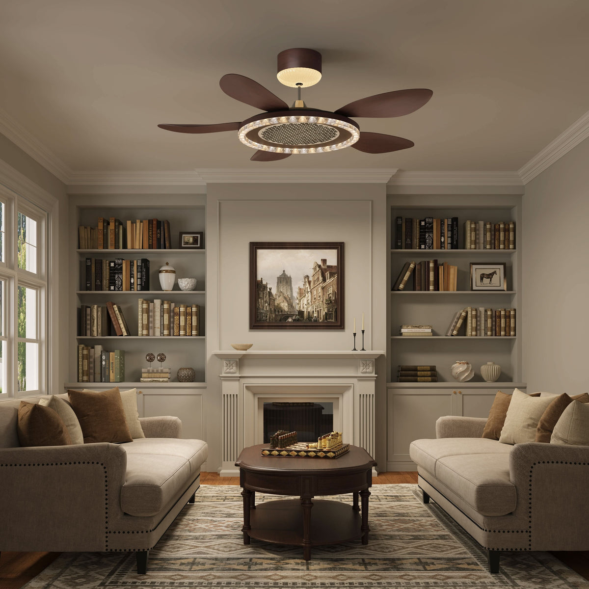 Lightsin 48 Inch Ceiling Fan with 6-Speed Reversible DC Motor