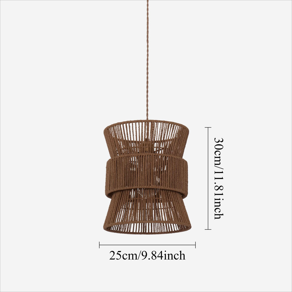 Lightsin Artisanal Handwoven Eco-Friendly Circular Pendant Light