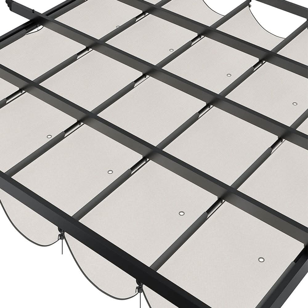 3x3m/3x4m/3x6m/4x4m All-Aluminum Flat Top Tarp Tent -Off-White/Light Grey