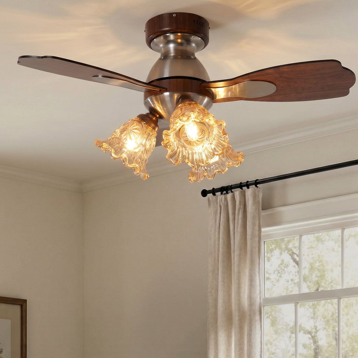 Lightsin 36 Inch Ceiling Fan with Reversible Motor and Timer