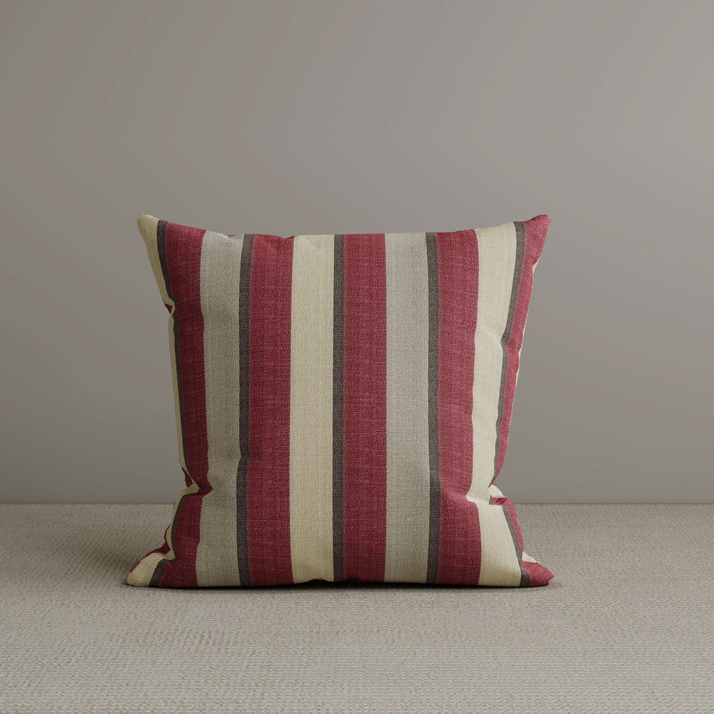 ‍Square Exclusive Design Cushion in Claret Red Striped Cotton Linen, 45*45CM (100% off)