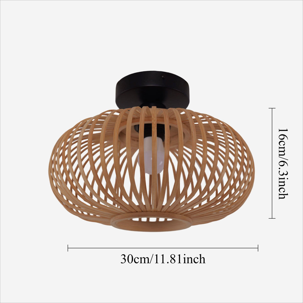 Lightsin Highly Cost-Effective Natural Woven Bamboo Wall Lamp