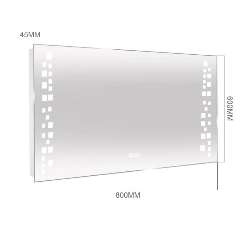 Modern Fog-Free LED Horizontal Bathroom Mirror, Surface Mount