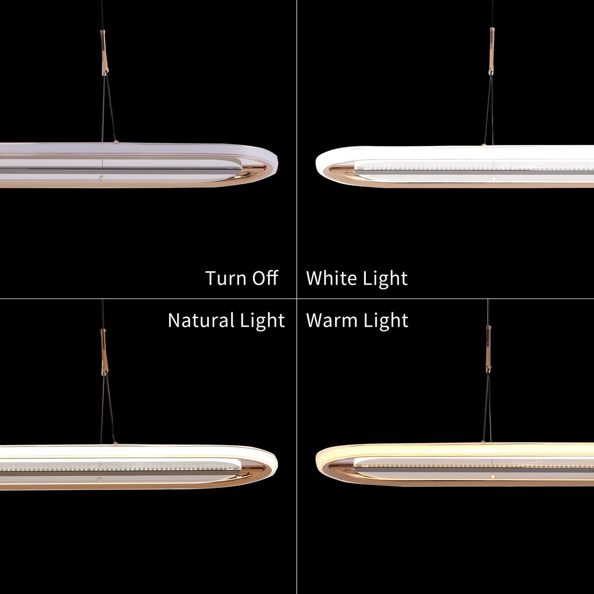 Lightsin Modern Oval Halo Pendant Light with Adjustable LED for Living Spaces