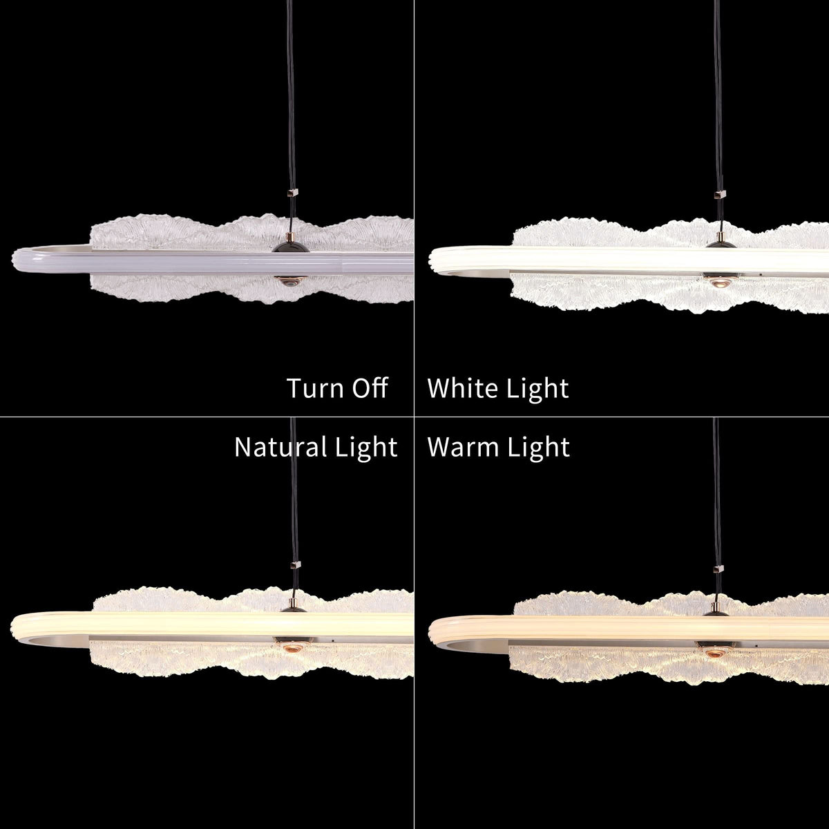 Lightsin Modern Aluminum and Acrylic Pendant Light for Dining Room Ceiling