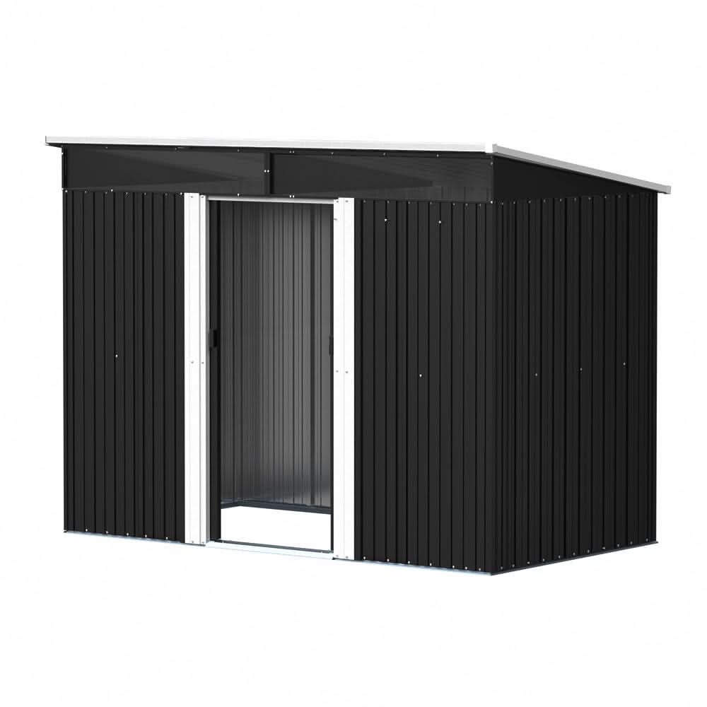 8.5X4ft/ 8.5X6ft Metal Garden Bike Sheds Storage Shed with Lockable Sliding Doors
