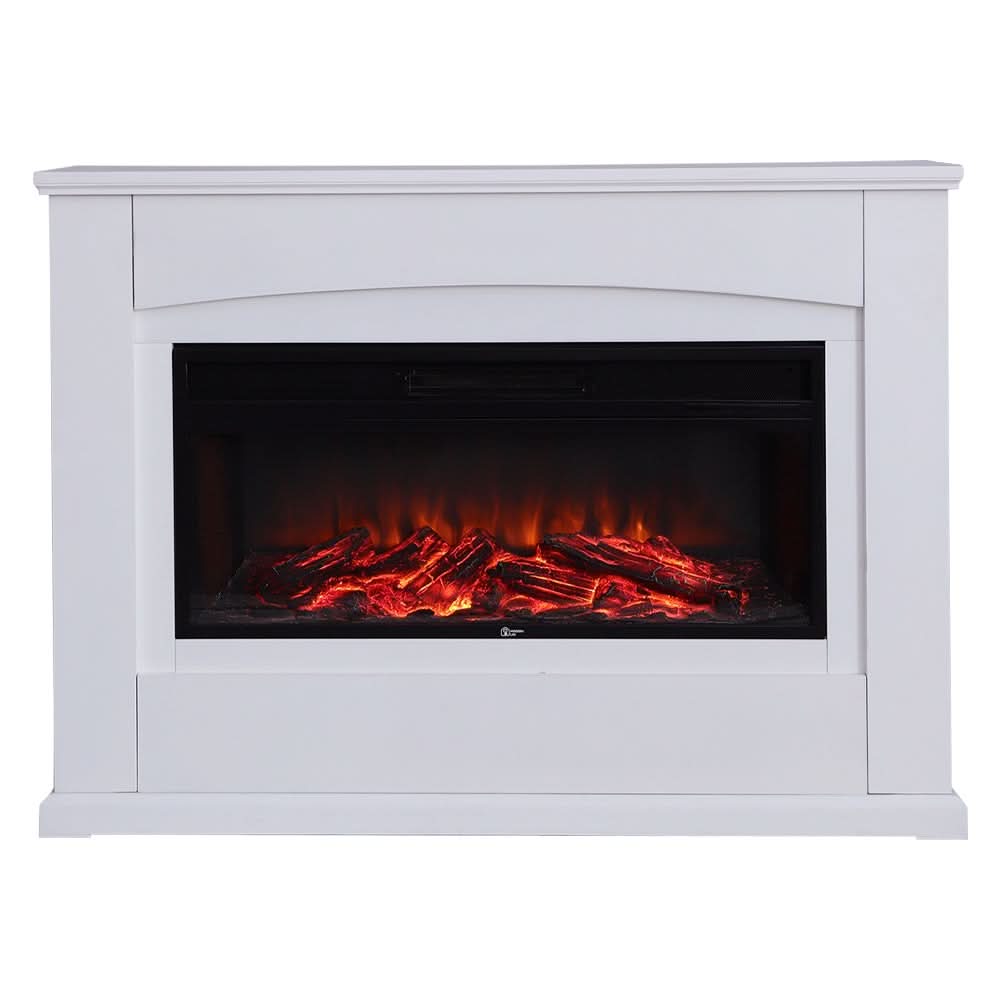 39/48 Inch W Electric Fireplace Suite 1800W with Ambient Light 1/7 LED Colours