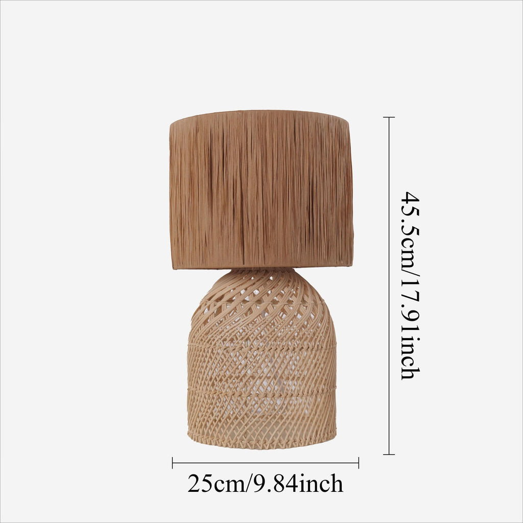 Lightsin Minimalist style Rattan Table Lamps for Cozy Living Spaces