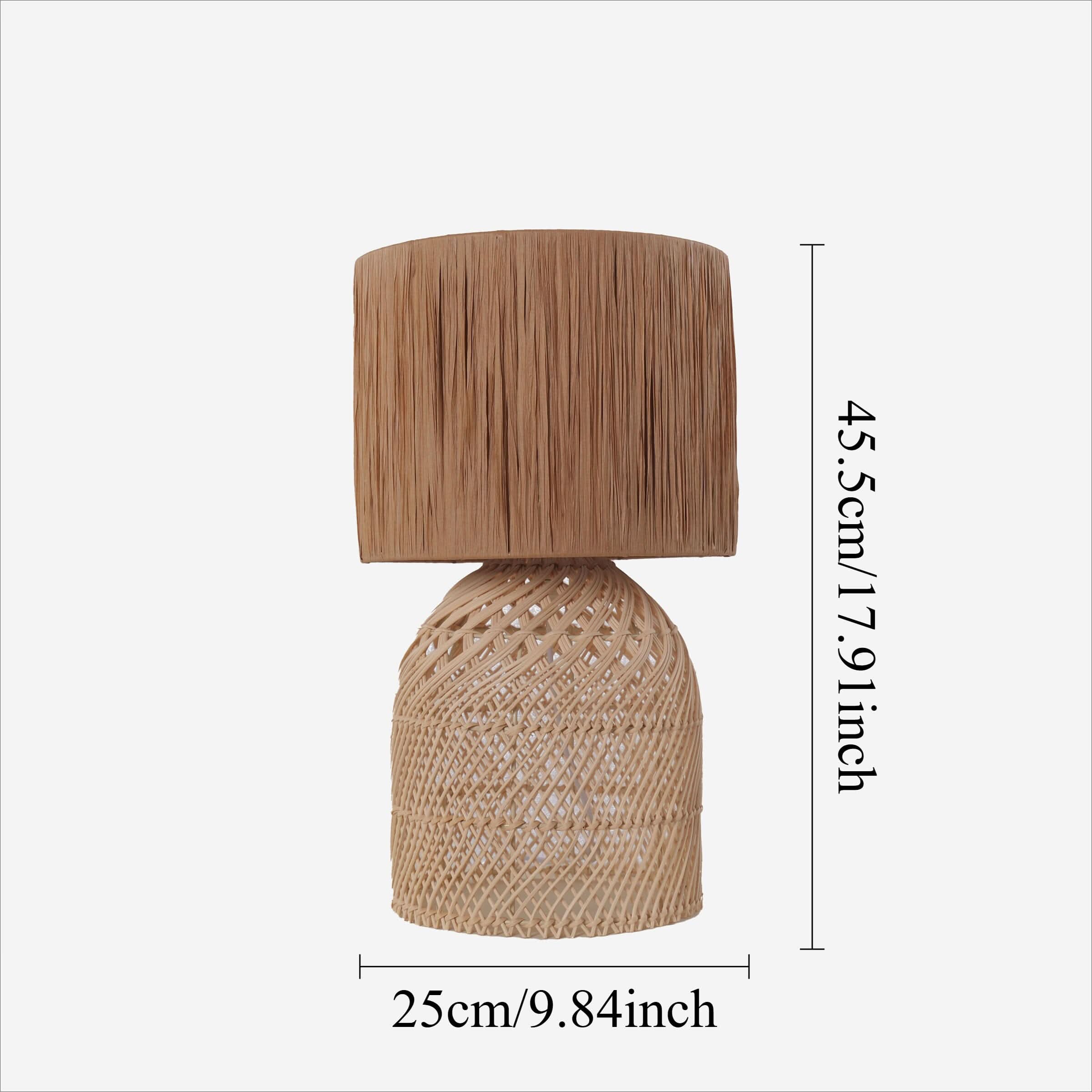 Lightsin Minimalist style Rattan Table Lamps for Cozy Living Spaces