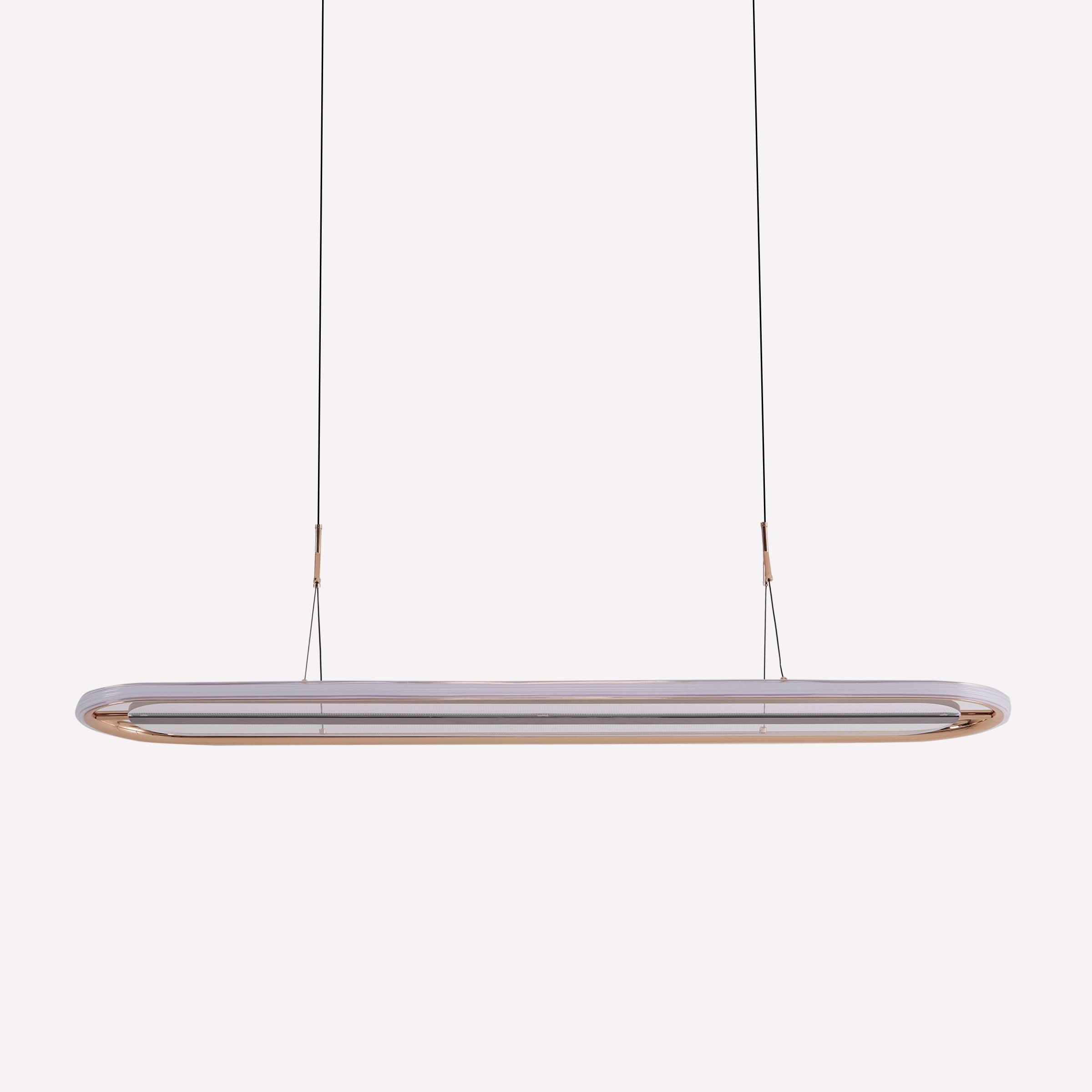 Lightsin Modern Oval Halo Pendant Light with Adjustable LED for Living Spaces