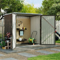 5.5x3ft Grey Slanted Roof Garden Shed with Double Doors