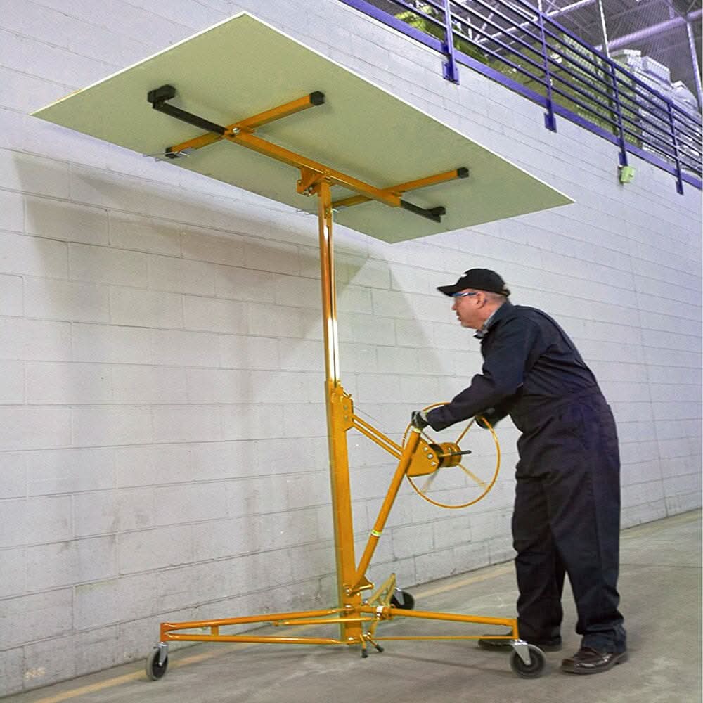 16 Ft Drywall Lifter Panel Hoist Rolling Caster Construction With Lockable Wheels