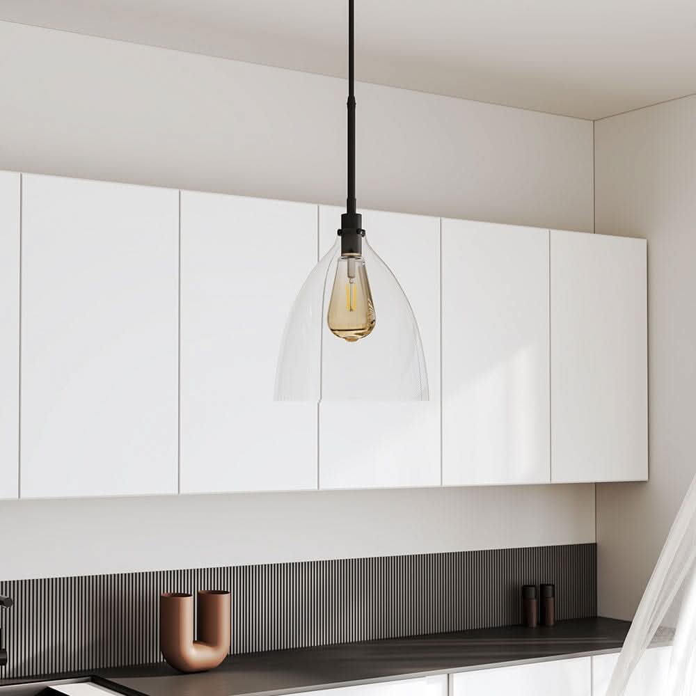 Modern Style Glass Single Light Pendant Light