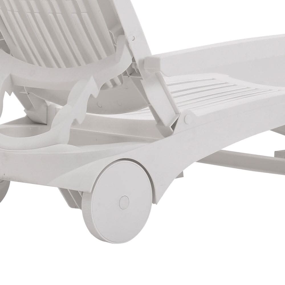 73.5cm W Outdoor Folding Lounge Chair Recliner with Wheels