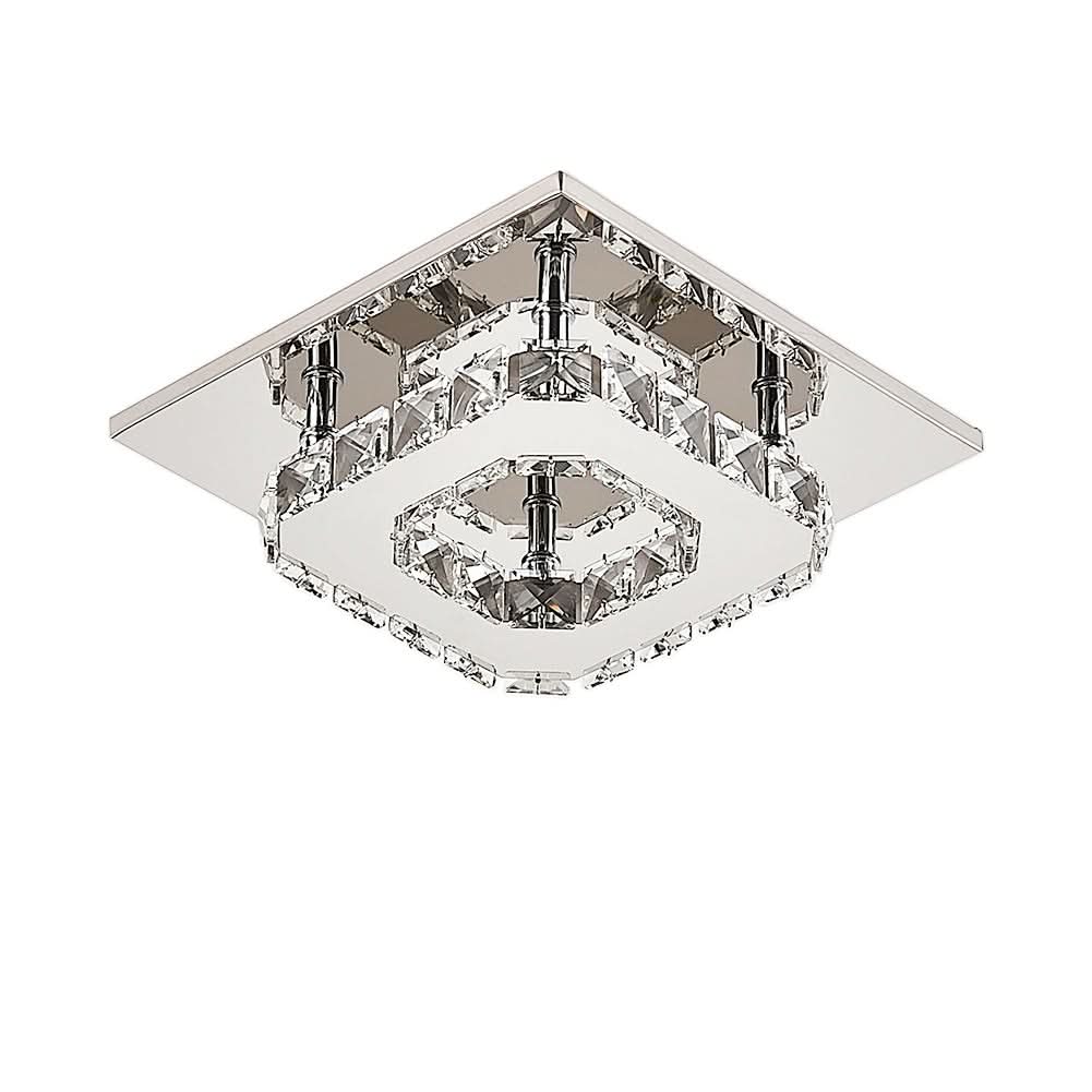 Modern 2-Tier Crystal LED Ceiling Light Fixture Dimmable/Non-dimmable