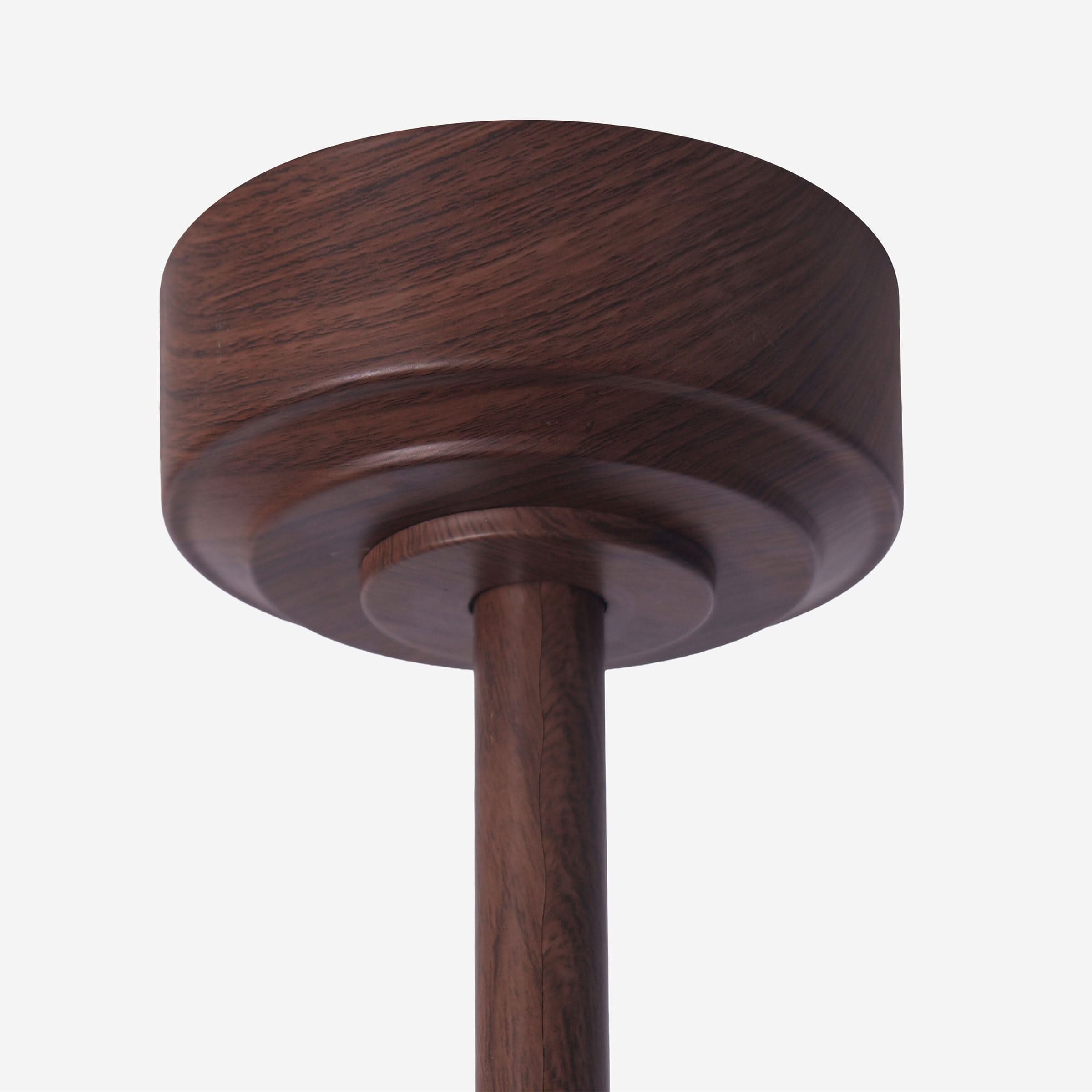 Lightsin Walnut Effect LED Ceiling Fan Light with Remote for Living Room & Bedroom