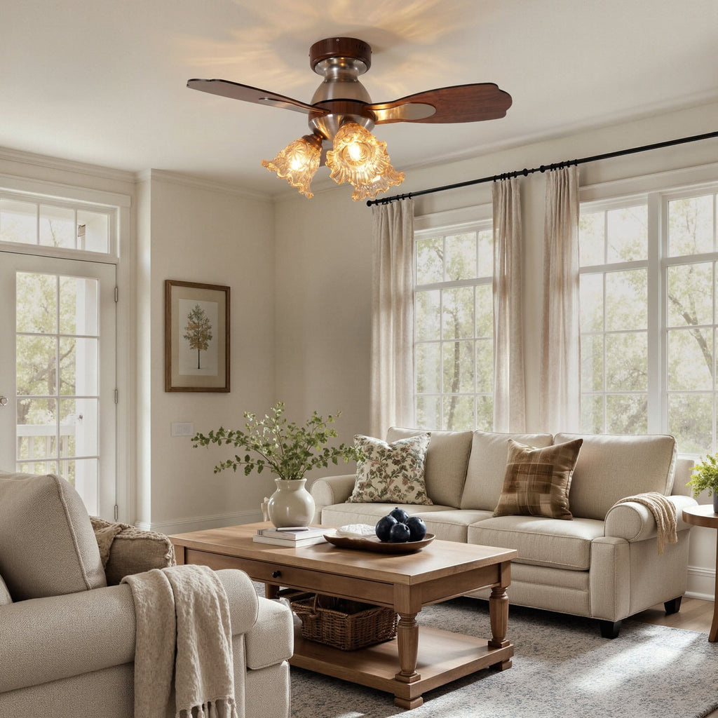 Lightsin 36 Inch Ceiling Fan with Reversible Motor and Timer