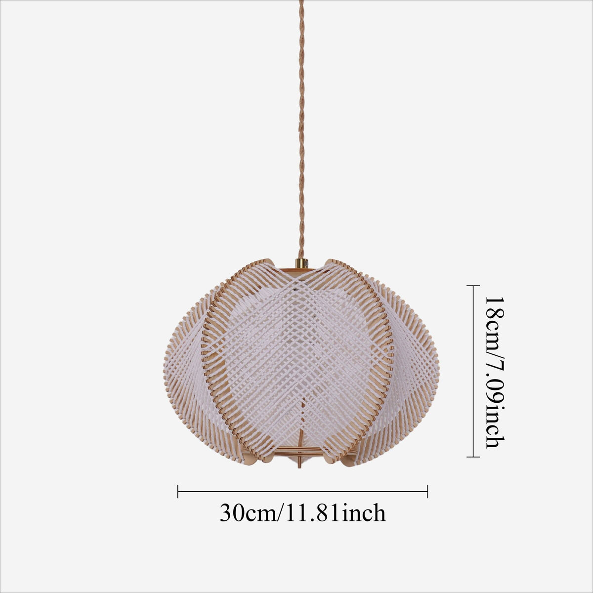 Lightsin Charming Ceiling Light Rustic Elegance with Paper Rope