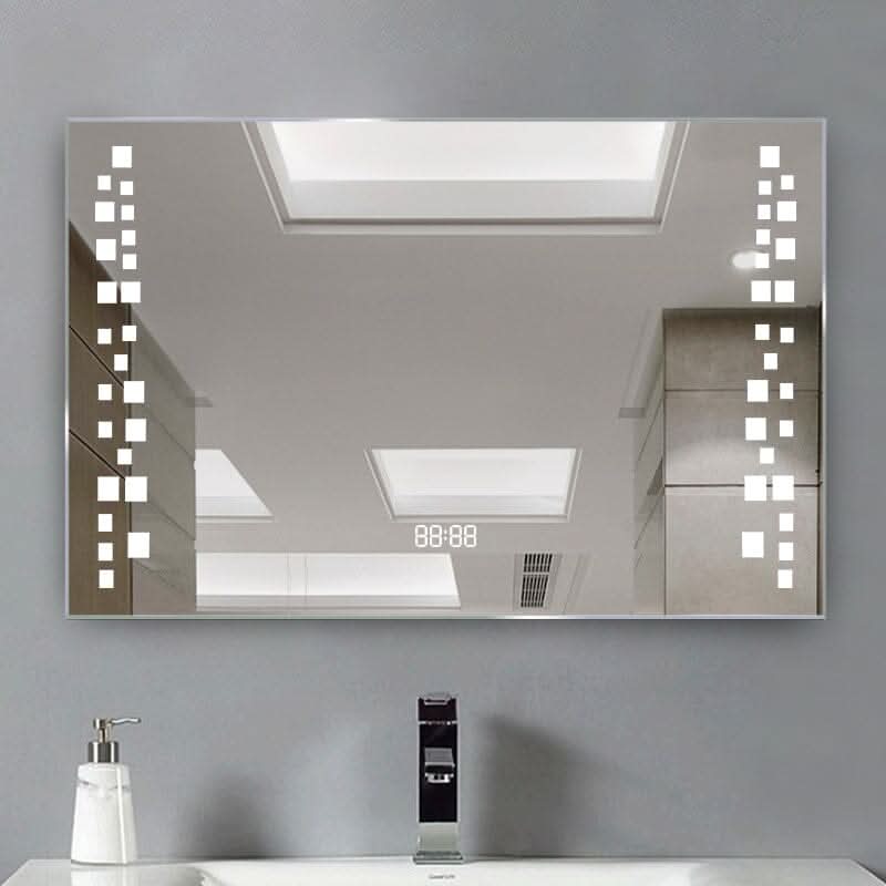 Modern Fog-Free LED Horizontal Bathroom Mirror, Surface Mount