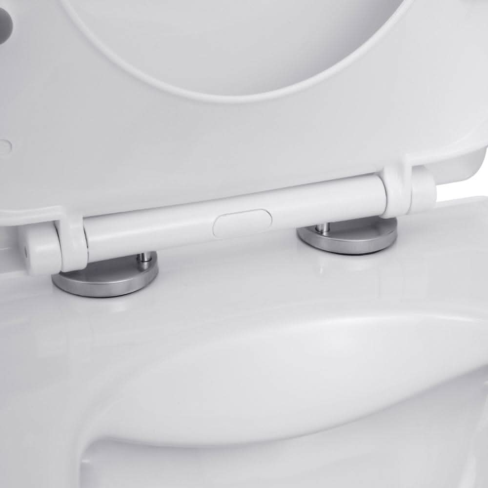 35cm W White Bathroom Wall Mounted Elongated Toilet