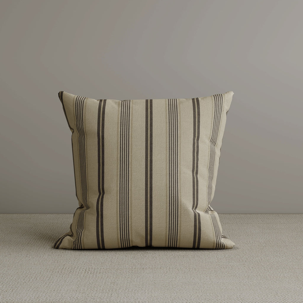 Square Exclusive Design Cushion in Taupe Striped Cotton Linen, 45*45CM
