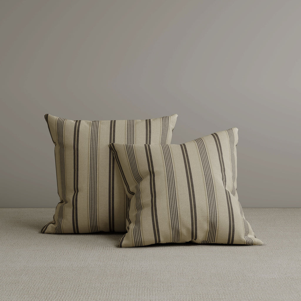 Square Exclusive Design Cushion in Taupe Striped Cotton Linen, 45*45CM
