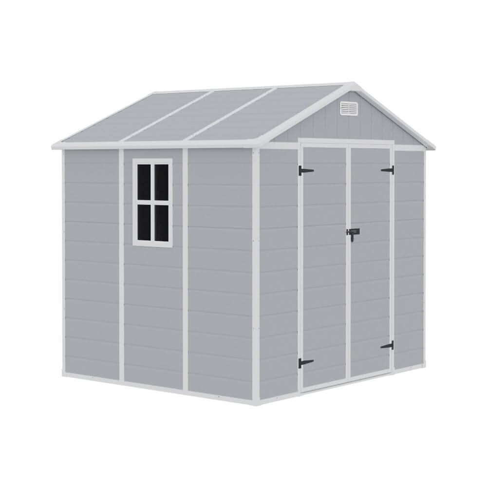 8x6ft / 8x8ft Plastic Outdoor Apex Roof Tool Shed with Dual-door (Ver.2)