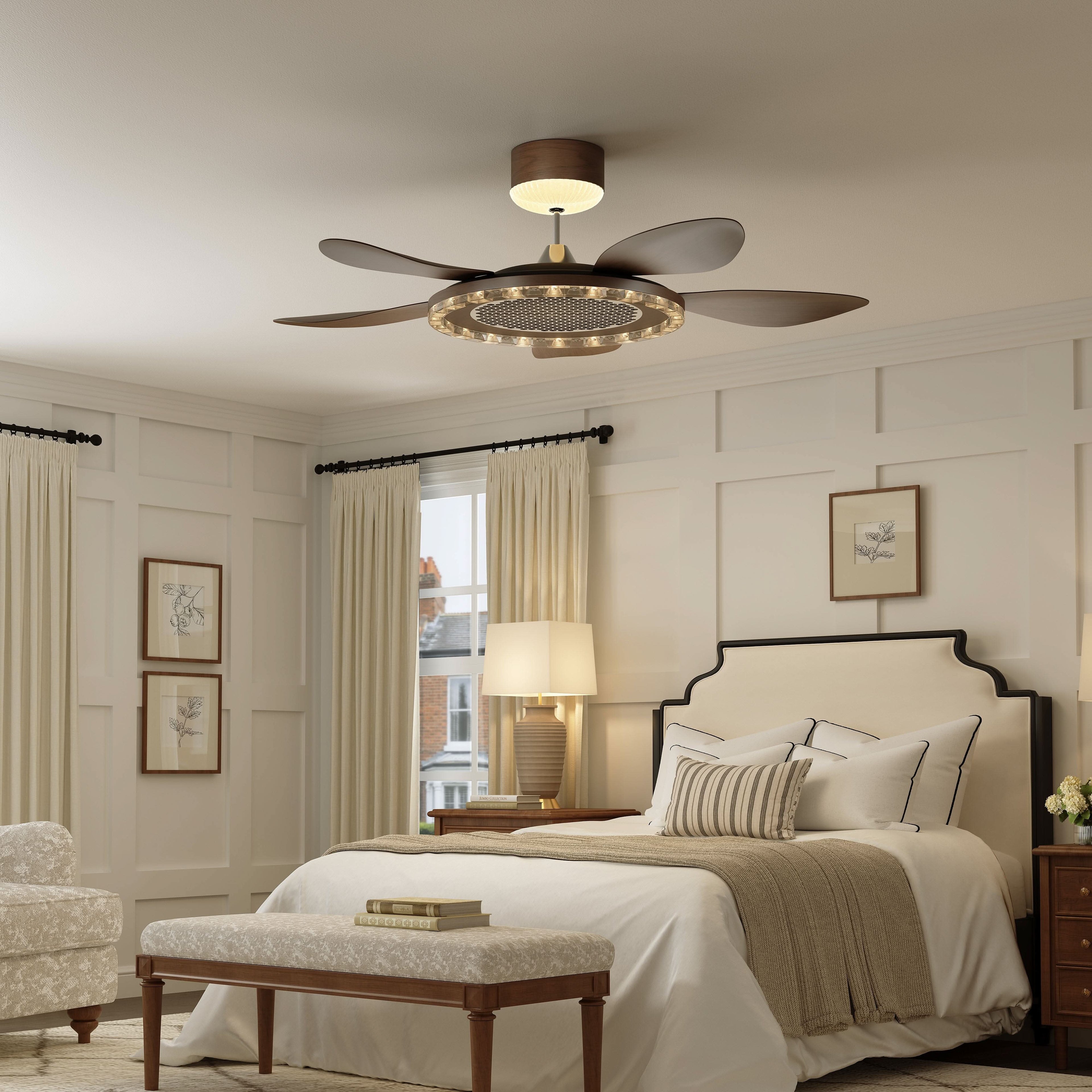 Lightsin 48 Inch Ceiling Fan with 6-Speed Reversible DC Motor