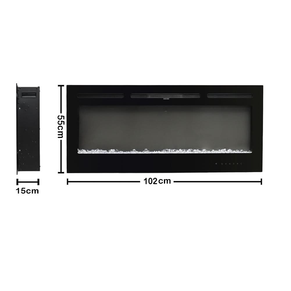 40 Inch Inset Fireplaces 5120 BTU Wall-Mounted Electric Fireplace 9 LED Flame Colours
