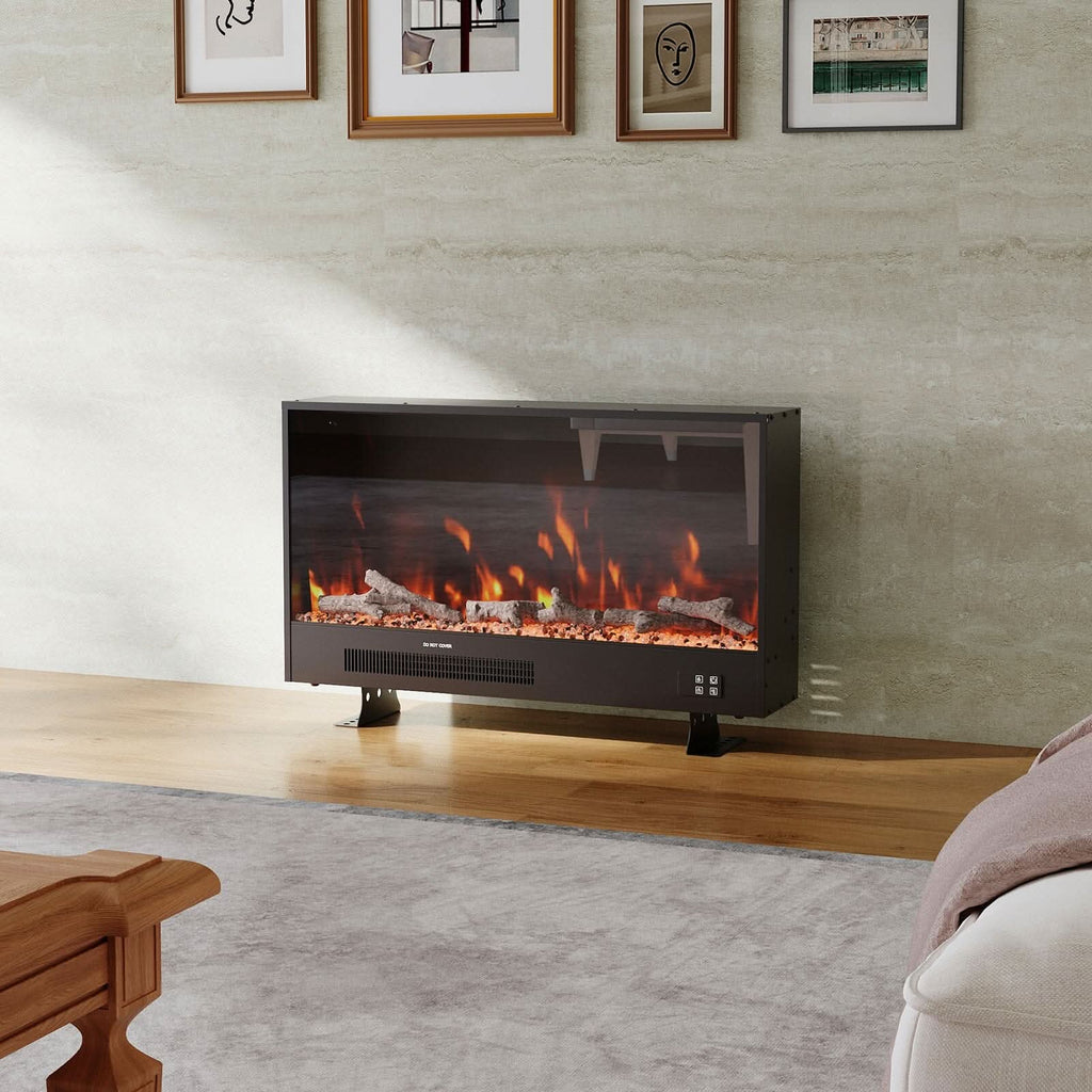 Smallbee 33/46/58inch WiFi Electric Fireplace with LED Display & Realistic Flame Effect