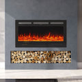 40 Inch Inset Fireplaces 5120 BTU Wall-Mounted Electric Fireplace 9 LED Flame Colours