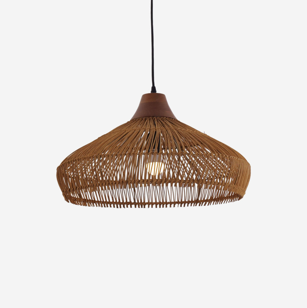 Lightsin Bell-Shaped Handcrafted Bamboo Kitchen Pendant Lighting