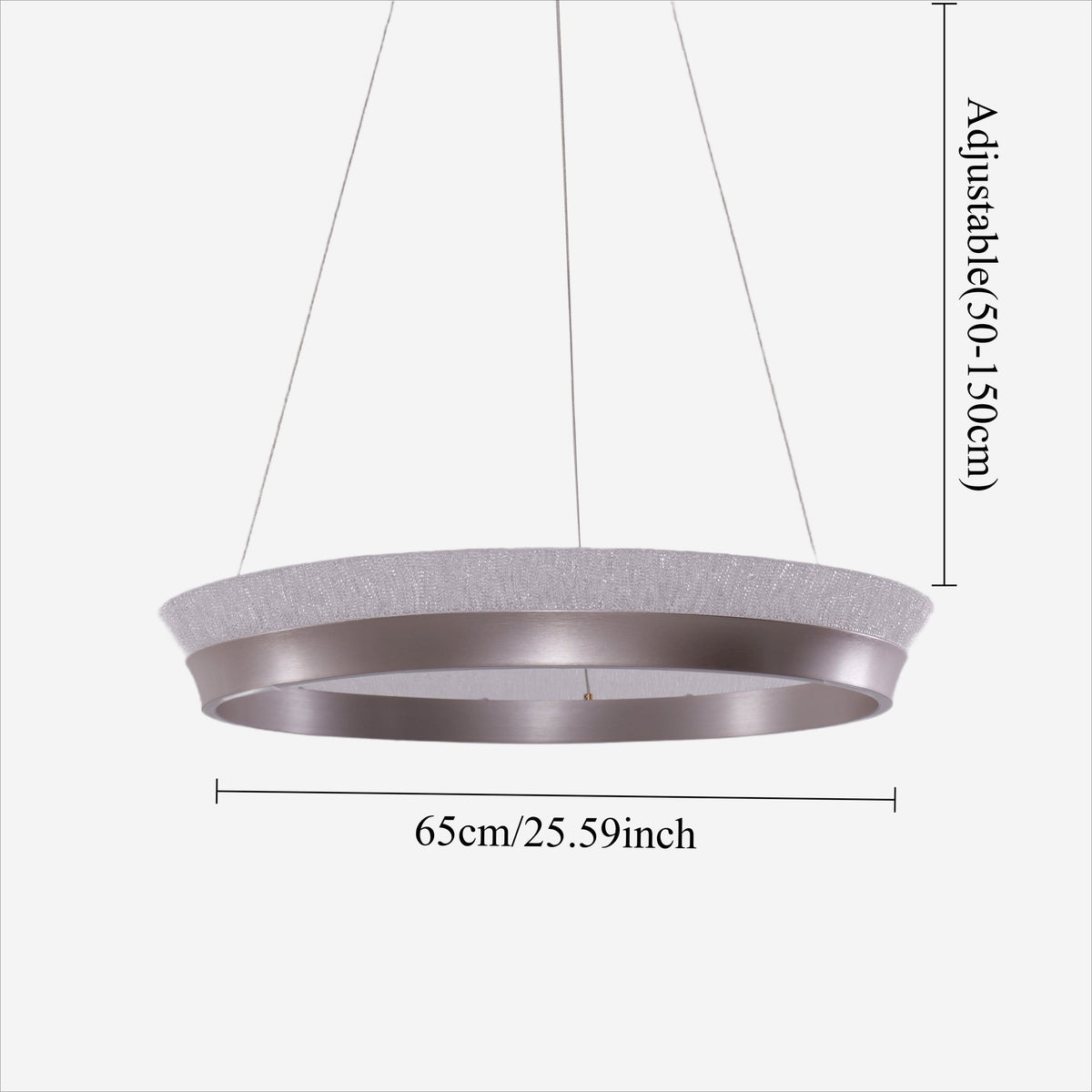 Lightsin Elegant Crystal Ring Chandelier Premium Pendant Light